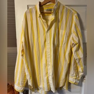 Urban Outfitters Yellow and Red Striped Shirt